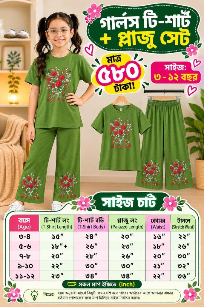 👕 স্মার্ট শর্ট স্লিভ & লং প্যান্ট সেট